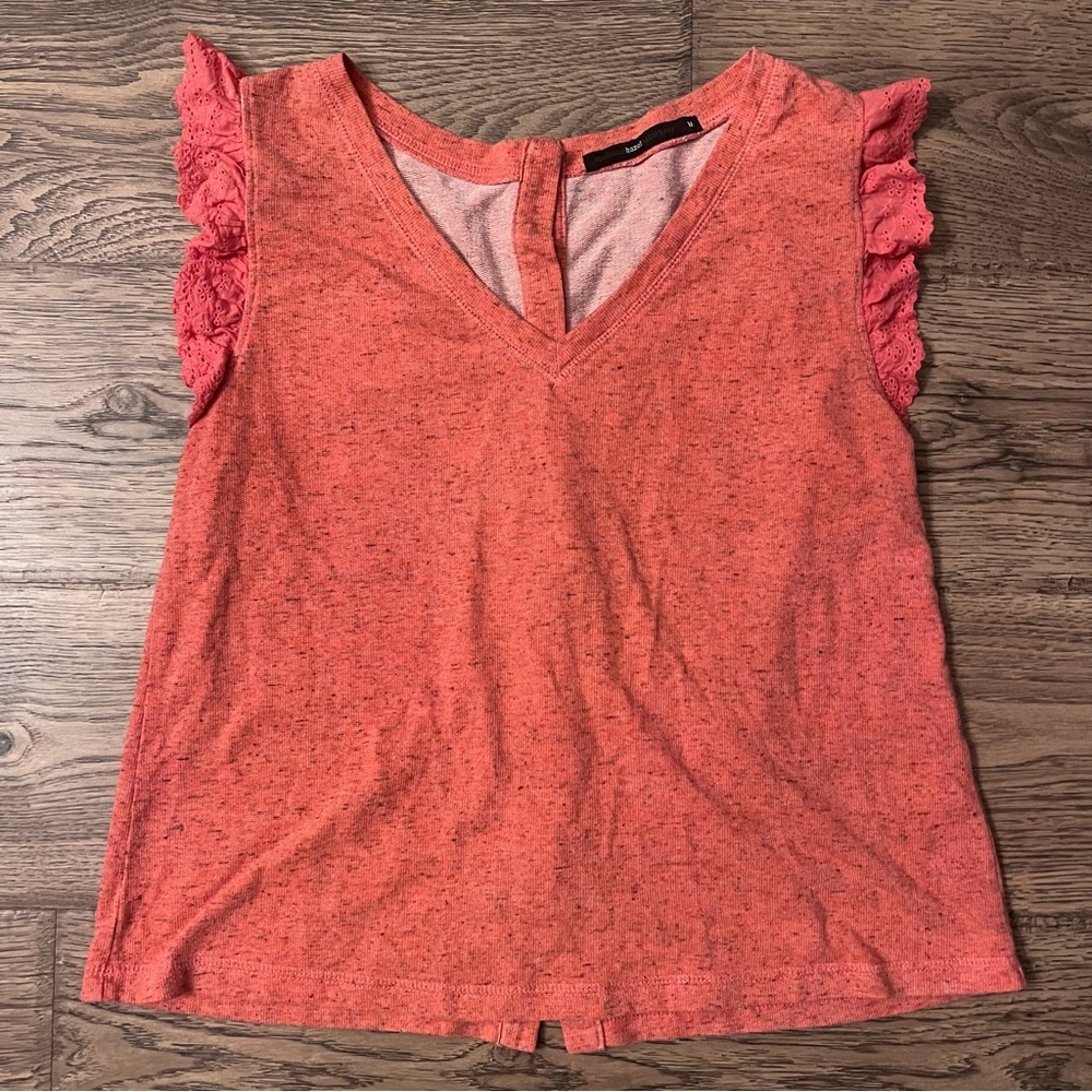 Azel Hazel Button Back Tank Medium EUC